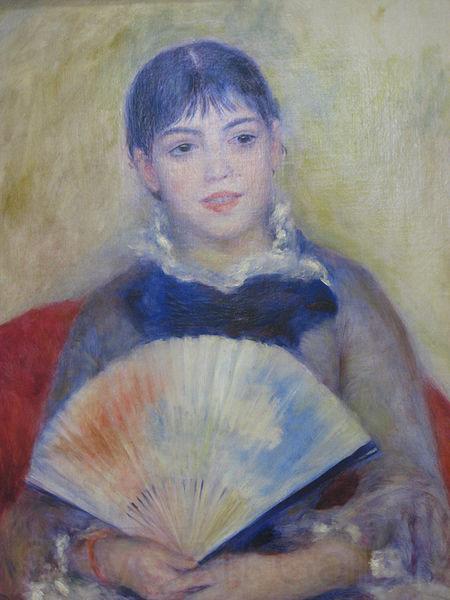 Pierre-Auguste Renoir Young Women with a Fan Spain oil painting art